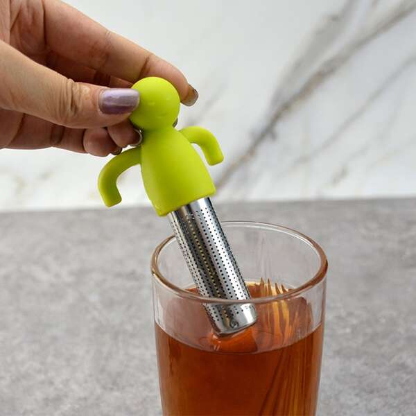 

1pc Figure Design Tea Filter, Multicolor