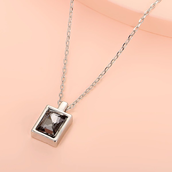 

Geometric Pendant Necklace, Black