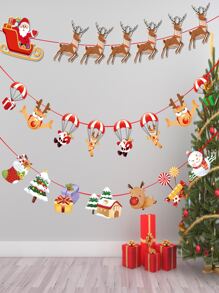 3 cái Giáng sinh Hoa văn Kéo Cờ - Nhiều màu - Xem 2