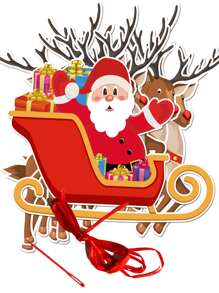 3 cái Giáng sinh Hoa văn Kéo Cờ - Nhiều màu - Xem 4