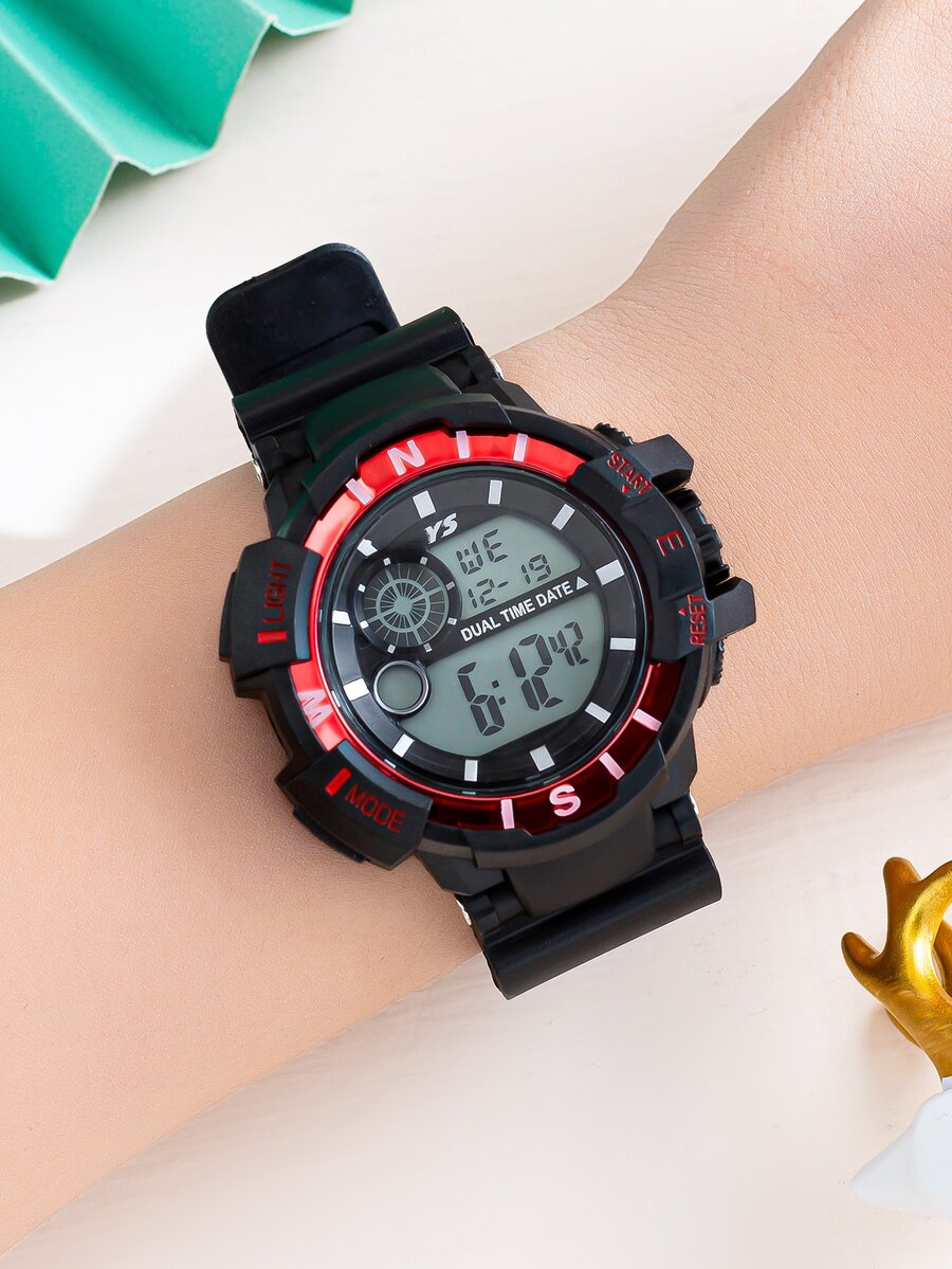 1 pieza Reloj digital deportivo impermeable - Negro - Ver 1