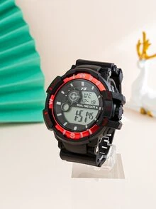 1 pieza Reloj digital deportivo impermeable - Negro - Ver 2