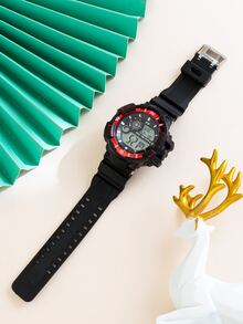 1 pieza Reloj digital deportivo impermeable - Negro - Ver 3