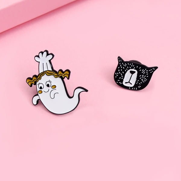 

2шт Брошь с животным узором для детей, Многоцветный