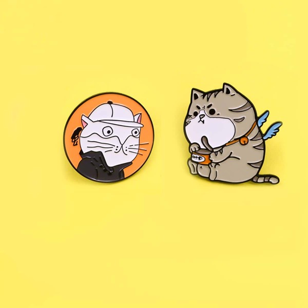 

для детей 2шт Брошь с мультипликационным узором, Многоцветный