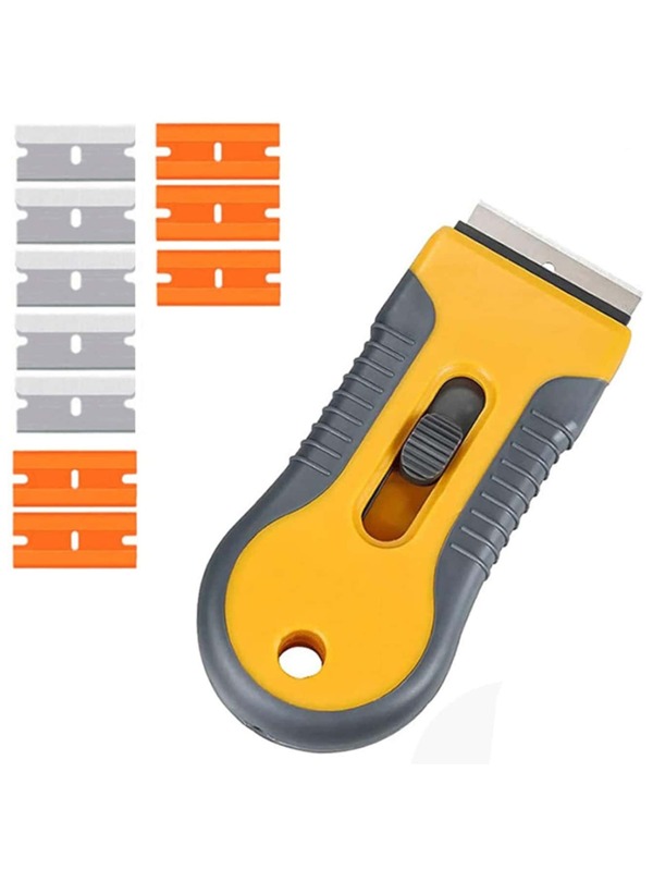 11pcs/set Flat Razor Blade Scraper, Paint Stripping Tool, Window