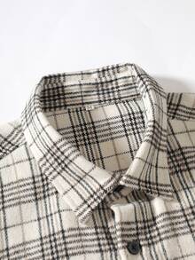 Manfinity Áo khoác Nam Túi Nút phía trước Sọc ca rô Giải trí - Nhiều màu - Xem 3