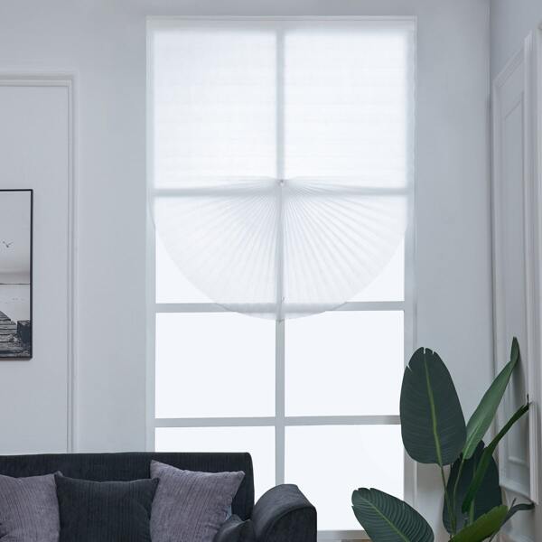 

Plain Single Panel Sheer Curtain, White