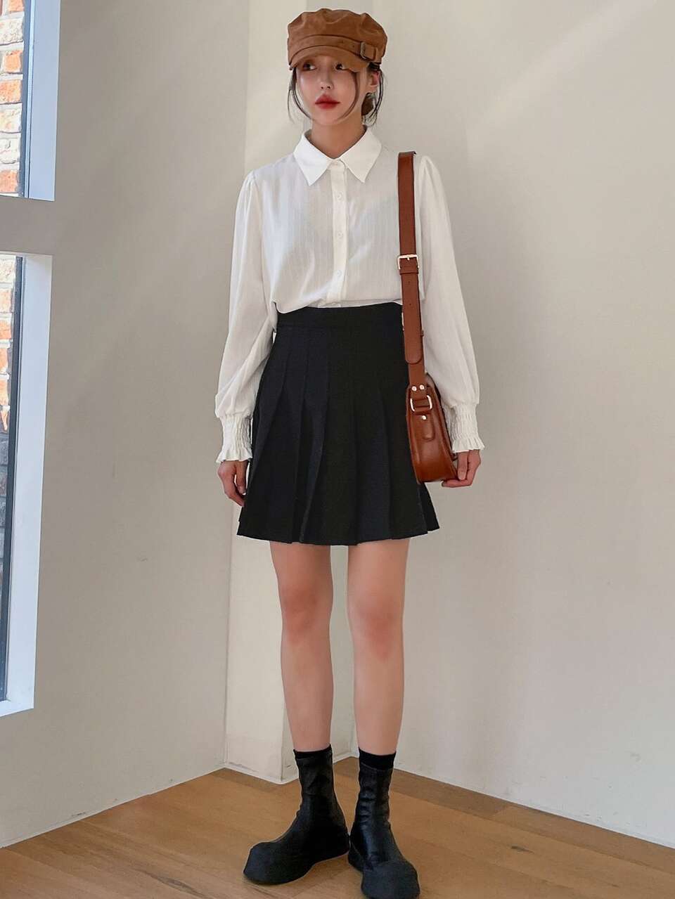 High Waist Pleated Skirt Summer