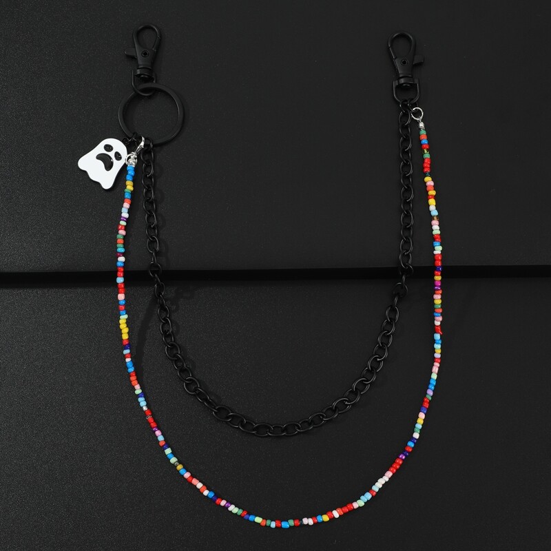 

Ghost Decor Pants Chain, Black and white