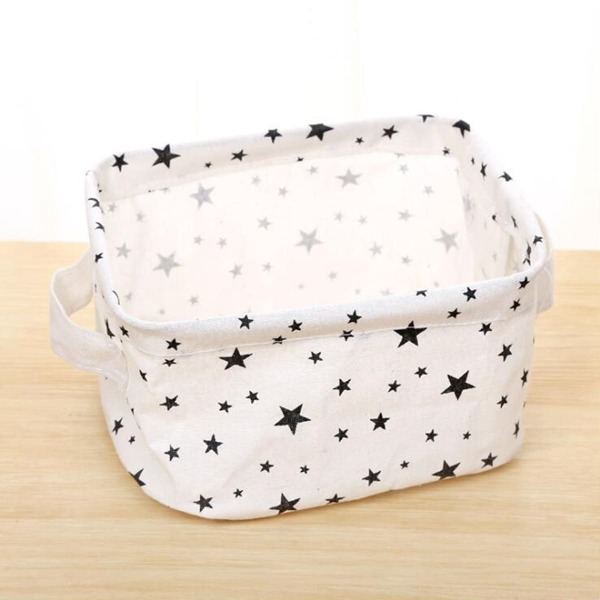 

Star Print Storage Basket, White