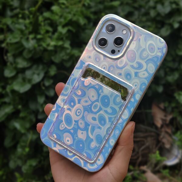 

Graphic Phone Case With Card Slot, Multicolor