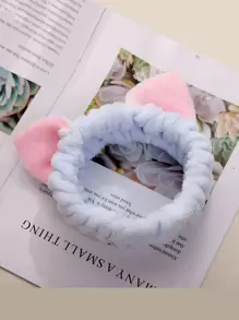 1pc Cat Ear Decor Random Bath Headband - Multicolor - View 3