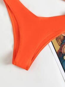 3packs Tie Dye Micro Triangle Bikini Set & Cover Up Top, For Summer Beach Vacation - Orange - View 3