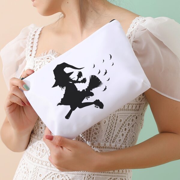 

Witch Pattern Zipper Makeup Bag, Multicolor