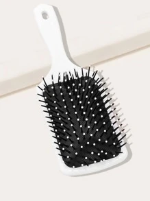 1 件大方形可爱口红图案顺发梳，防静电按摩梳发刷，适用于卷曲直长短发干湿发，发垫刷，适合女孩儿童女士 - 彩色 - 查看 3