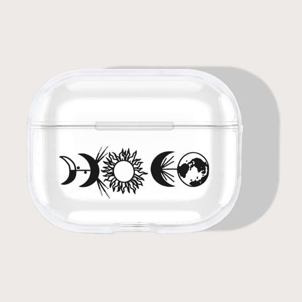 

Moon Pattern Case For, Clear