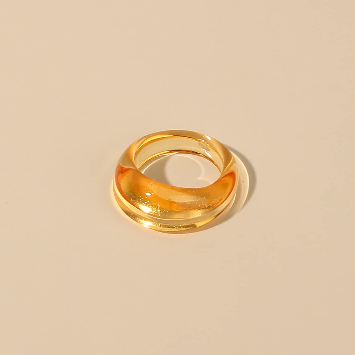 

Minimalist Clear Ring, Orange