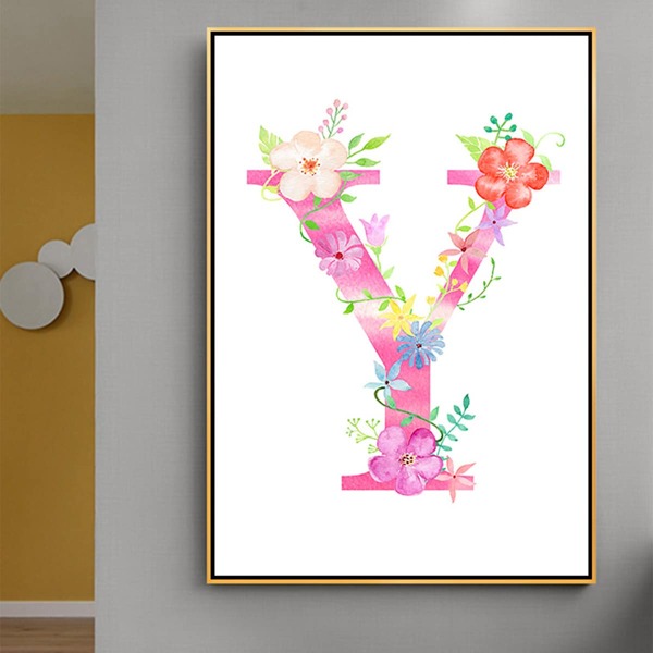 

Letter Graphic DIY Diamond Unframed Painting, Multicolor