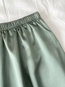 Plus Lace Cami Top With Satin Trousers Pyjama Set