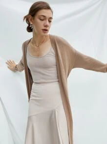 MOTF PREMIUM CASHMERE BLEND BELTED CARDIGAN - Apricot - View 4