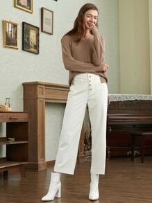 MOTF PREMIUM CASHMERE BLEND LONGLINE JUMPER - Camel - View 4