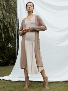 MOTF PREMIUM CASHMERE BLEND BELTED CARDIGAN - Apricot - View 5