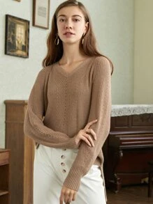 MOTF PREMIUM CASHMERE BLEND LONGLINE JUMPER - Camel - View 6