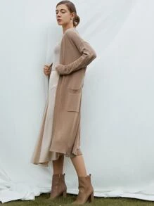 MOTF PREMIUM CASHMERE BLEND BELTED CARDIGAN - Apricot - View 7