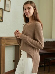 MOTF PREMIUM CASHMERE BLEND LONGLINE JUMPER - Camel - View 7