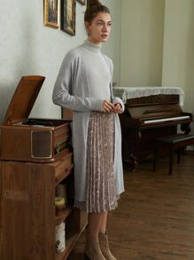 MOTF PREMIUM CASHMERE BLEND BELTED CARDIGAN - Light Grey - View 4