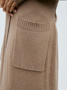 MOTF PREMIUM CASHMERE BLEND BELTED CARDIGAN - Apricot - View 10