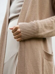 MOTF PREMIUM CASHMERE BLEND BELTED CARDIGAN - Apricot - View 11