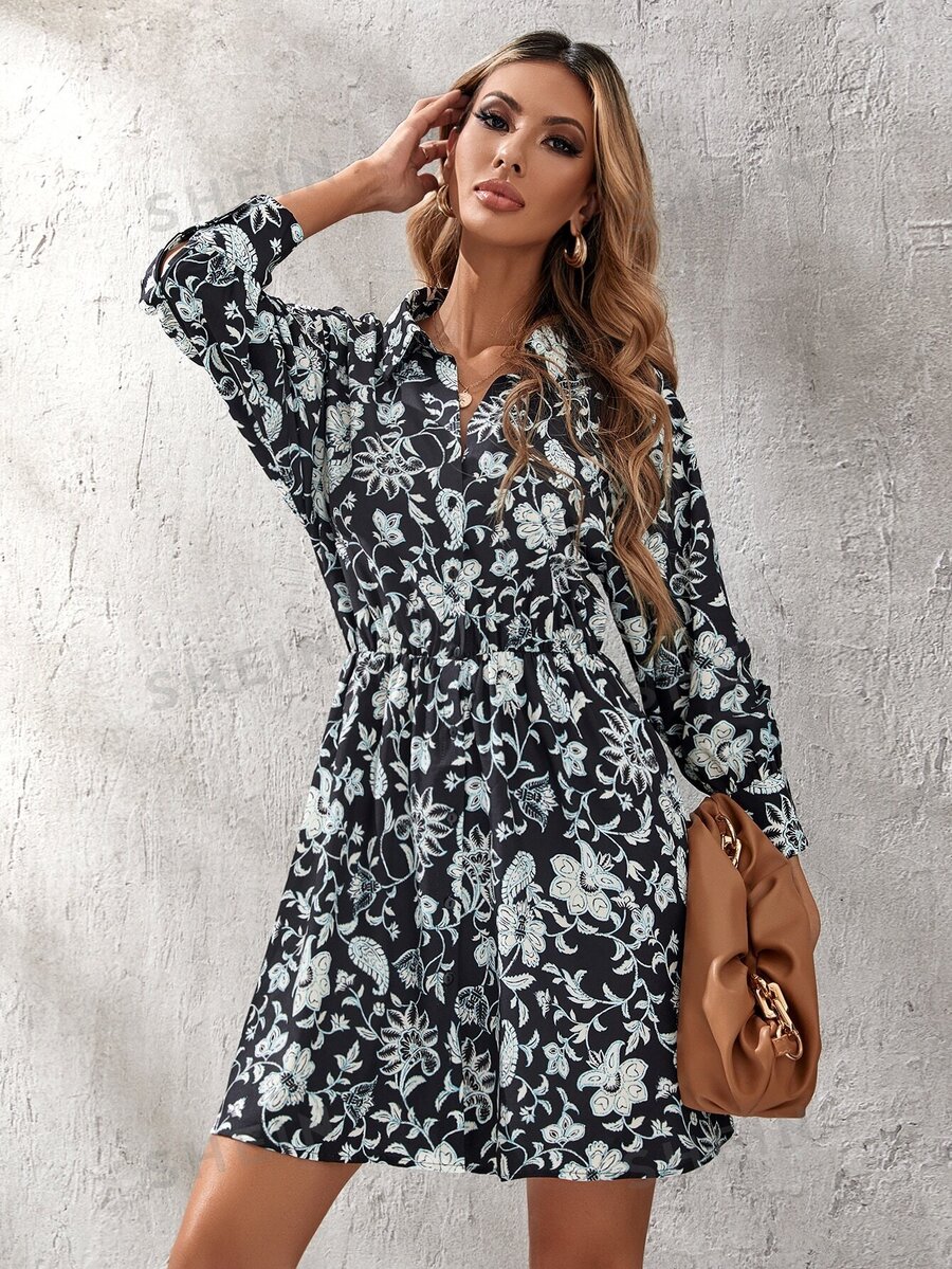 GENKIRA Vestido Con Botones Y Estampado Floral - Multicolor - Ver 1