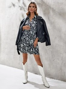 GENKIRA Vestido Con Botones Y Estampado Floral - Multicolor - Ver 3