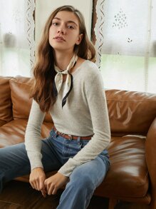 MOTF PREMIUM 100% CASHMERE REGULAR FIT JUMPER - Beige - View 1