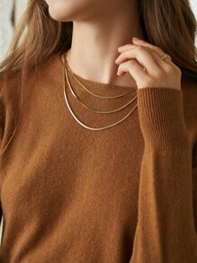 MOTF PREMIUM 100% CASHMERE SLIM JUMPER - Brown - View 7