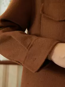 SHEIN Unity Wool Mix Dual Pocket Overcoat