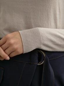 MOTF PREMIUM 100% WOOL REGULAR FIT JUMPER - Apricot - View 9