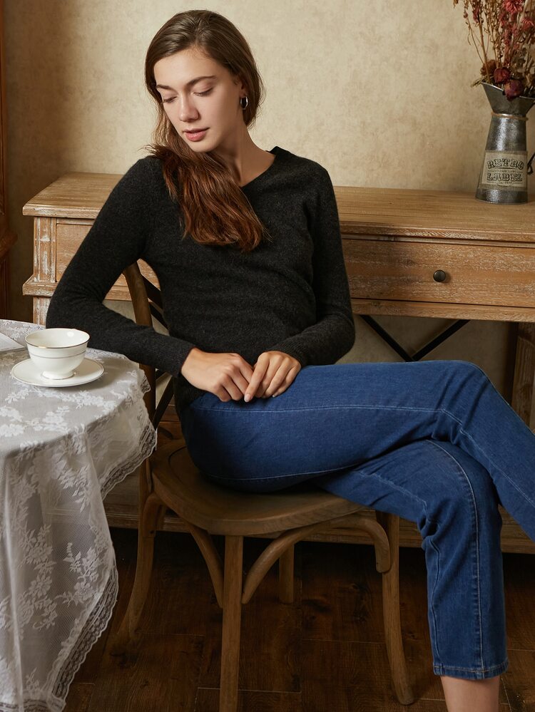 MOTF PREMIUM 100% Jersey delgado - Negro - Añade 6