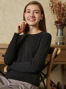 MOTF PREMIUM 100% CASHMERE REGULAR FIT JUMPER - Dark Grey - View 10