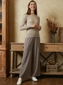 MOTF PREMIUM 100% CASHMERE SLIM JUMPER - Apricot - View 10