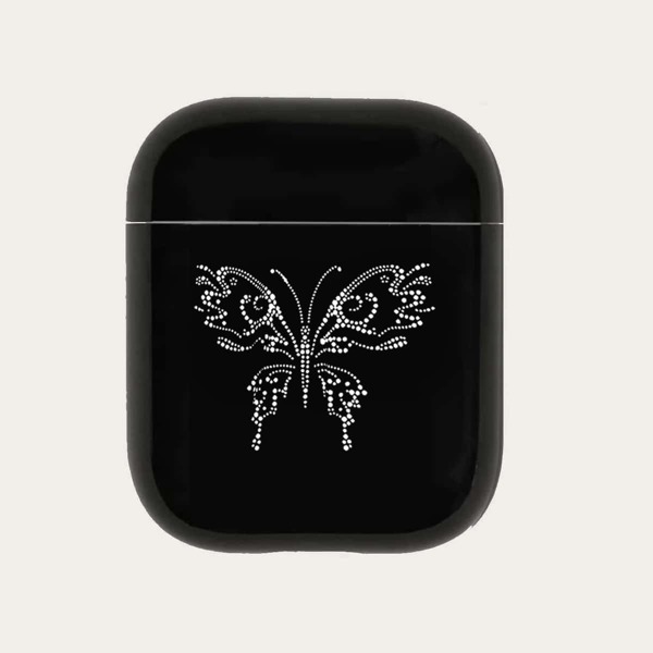 

Butterfly Pattern Case For Airpods, Black