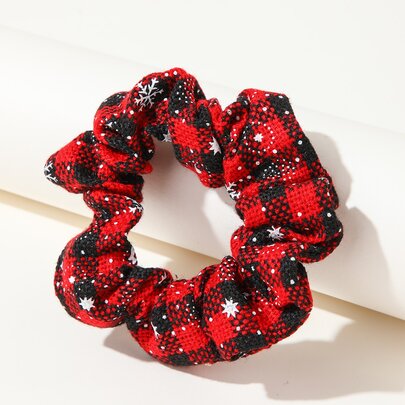 Plaid Pattern Scrunchie