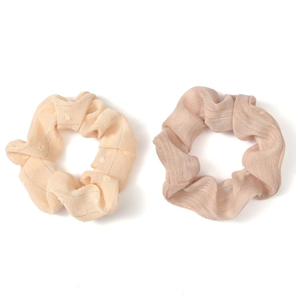 

2pcs Solid Scrunchie, Multicolor