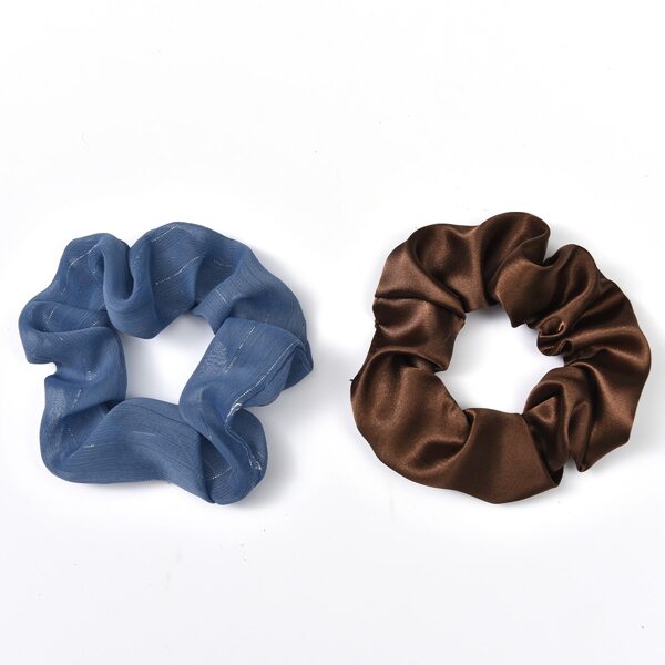 

2pcs Simple Scrunchie, Multicolor
