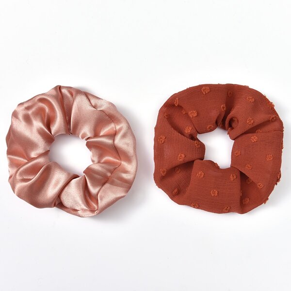 

2pcs Minimalist Solid Scrunchie, Multicolor