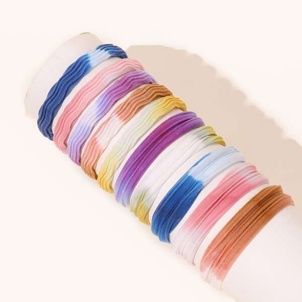 

10pcs Ombre Hair Tie, Multicolor