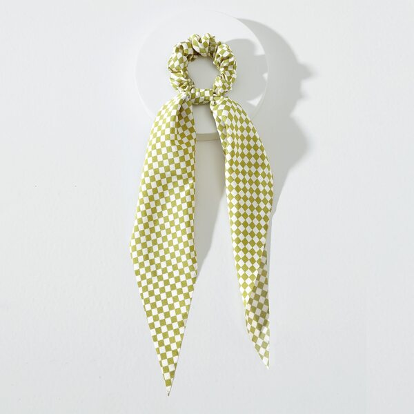 

Checkerboard Print Scarf Hair Tie, Multicolor