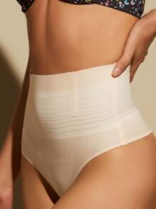 High Waisted Shapewear Panty - Apricot - View 3